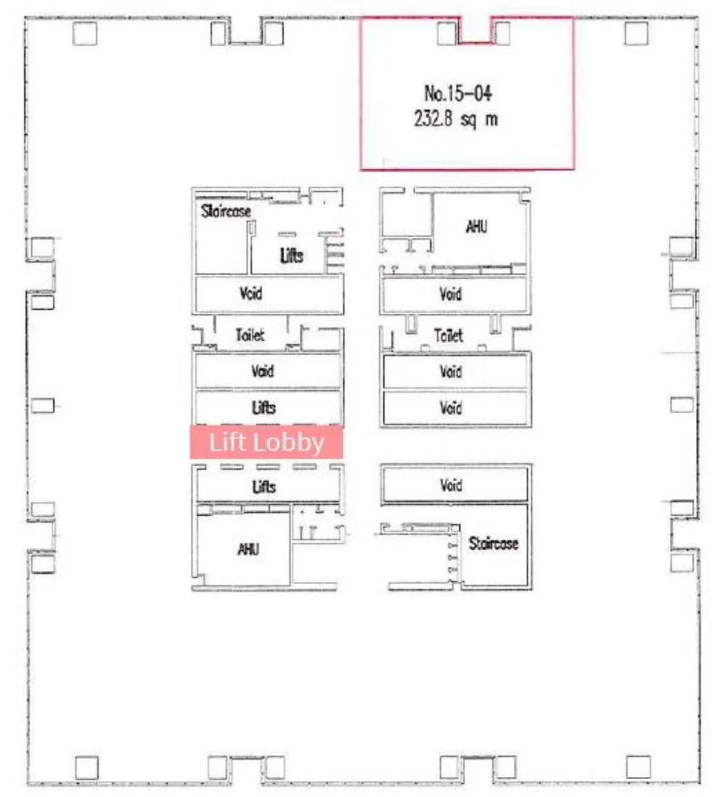 office-navi L15 2,506 sf fitted unit plan