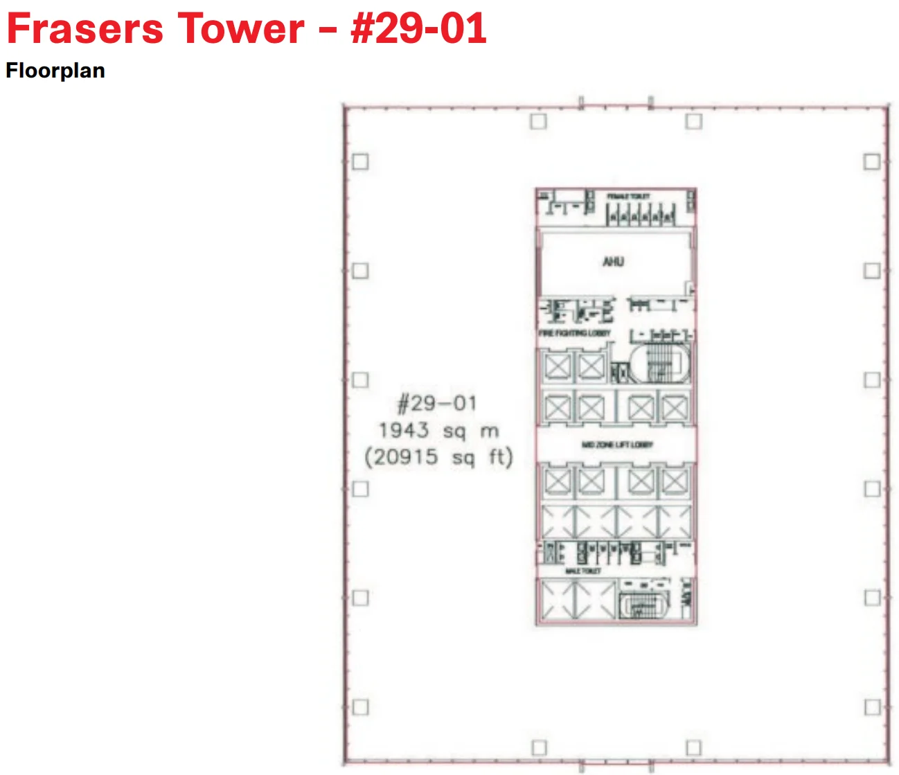 office-navi L29 whole-floor 20,915 sf bare unit floor plan
