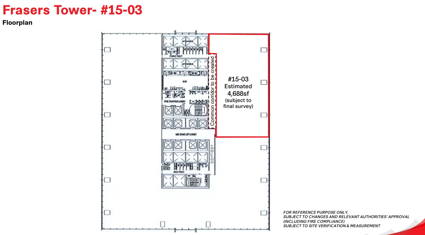 office-navi L15 4,688 sf bare unit floor plan