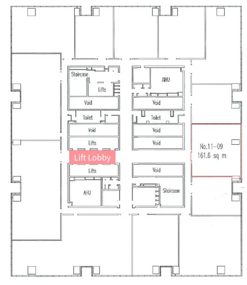 office-navi L11 1,739 sf fitted unit plan